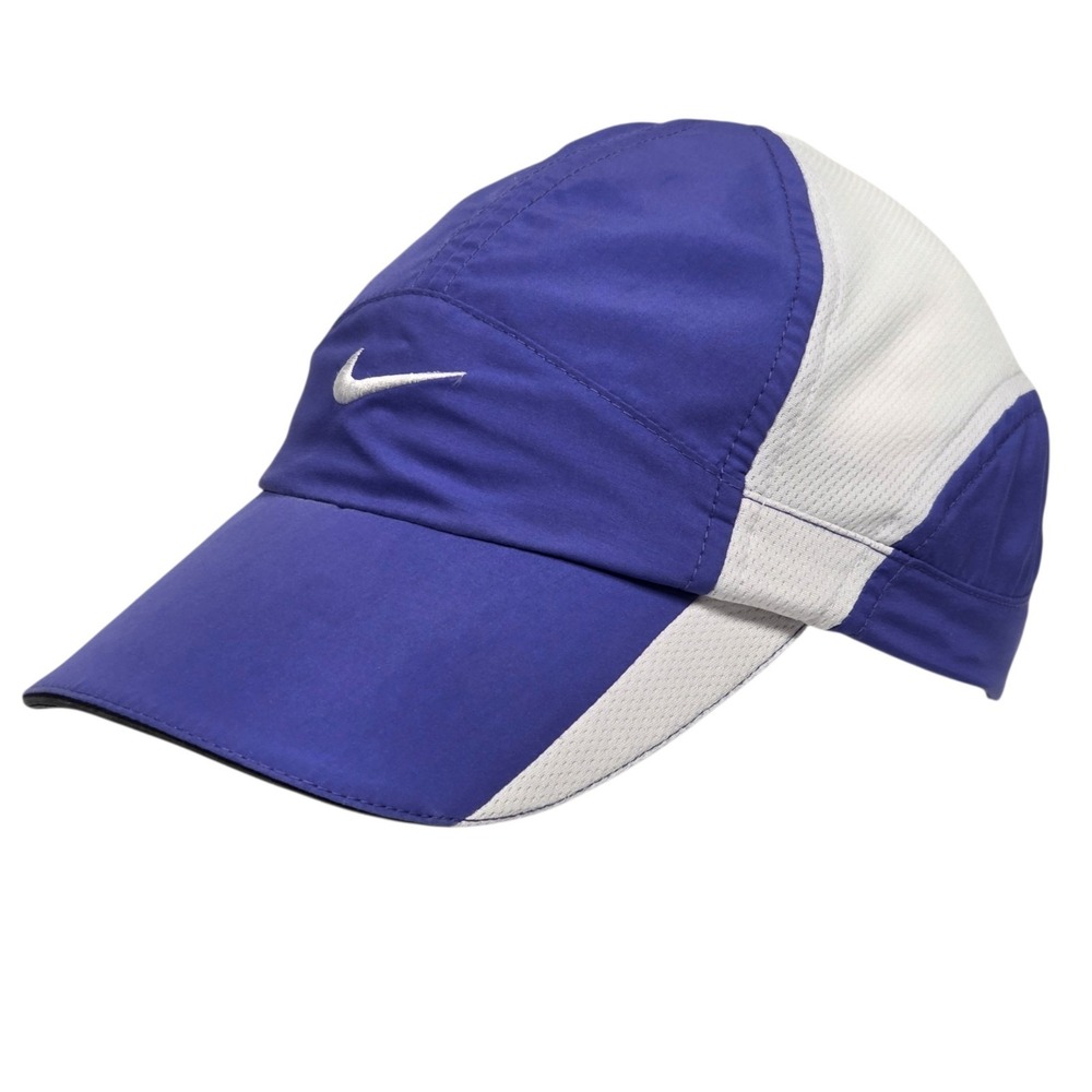 Vintage Nike Tailwind 7 Panel Fit Dry Hat Cap Strapback Two Tone Purple/Blue Y2K